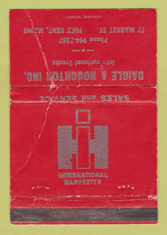 Matchbook Cover - International Harvester Trucks Fort Kent ME WORN 40 Strike