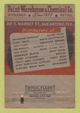 Matchbook Cover - Paint Warehouse Chemical San Antonio TX WORN 40 Strike