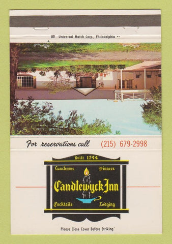 Matchbook Cover - Candlewyck Inn Green Lane PA 40 Strike