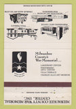 Matchbook Cover - Milwaukee County War Memorial Center WI 40 Strike