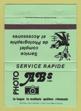 Matchbook Cover - Abs Photo Rimouski QC 40 Strike