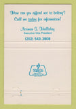 Matchbook Cover - Federaton of National Associations Washington DC 40 Strike