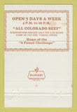 Matchbook Cover - Frontier Cattle Company Tampa FL 40 Strike