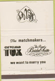 Matchbook Cover - Cleveland Tux  and  Royal Bridal Suite OH 40 Strike