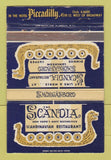 Matchbook Cover - Scandia Scandinavian Restaurant New York City WORN 40 Strike