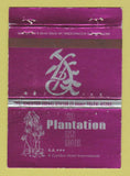 Matchbook Cover - Plantation Inn Hotel Chester UK WEAR 40 Strike
