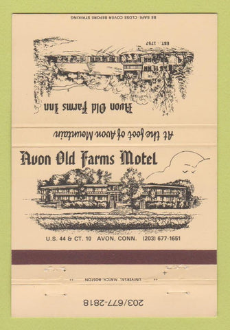 Matchbook Cover - Avon Old Farms Hotel Avon CT  40 Strike