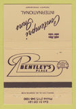 Matchbook Cover - Bentley's Place Contempri Inns 40 Strike