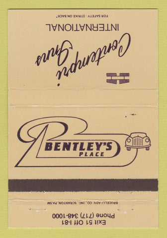 Matchbook Cover - Bentley's Place Contempri Inns 40 Strike