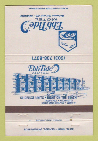 Matchbook Cover - Ebb Tide Motel Seaside OR 40 Strike