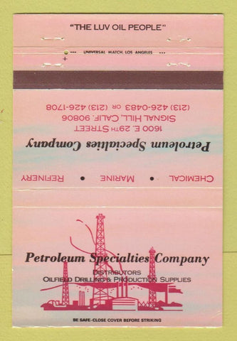 Matchbook Cover - Petroleum Specialties Signal Hill CA 40 Strike