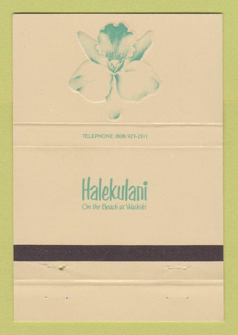 Matchbook Cover - Halekulani Waikiki Hawaii WEAR 40 Strike