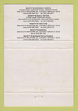 Matchbook Cover - Monty's Restaurant Coconut Grove Boca Raton FL WORN 40 Strike