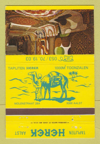 Matchbook Cover - Tapijten Herek Molenstraat Netherlands 40 Strike