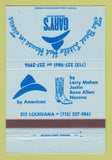 Matchbook Cover - Gary's Hats Cowboy Boots Houston TX Nocona Justin 40 Strike