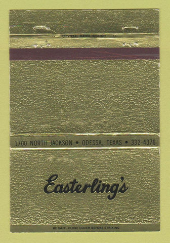 Matchbook Cover - Easterling's Odessa TX 40 Strike