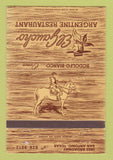 Matchbook Cover - El Gaucho Argentine Restaurant San Antonio TX 40 Strike