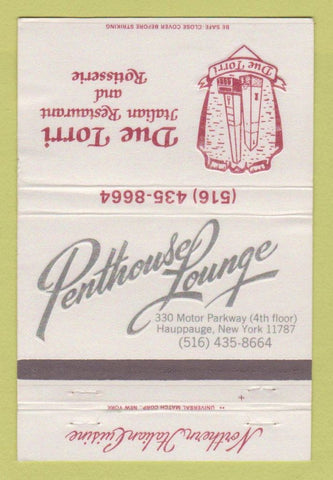 Matchbook Cover - Due Torri Italian rEStaurant Hauppauge NY WEAR 40 Strike