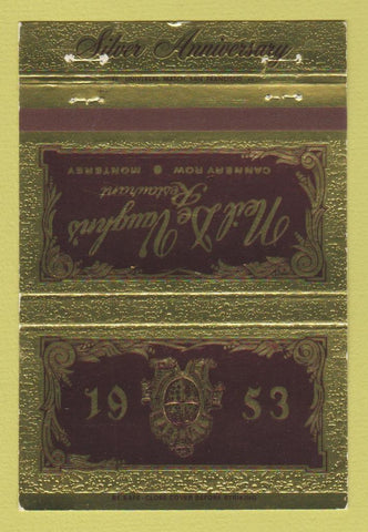 Matchbook Cover - Neil De Vaughn's Restaurant Monterey CA 40 Strike
