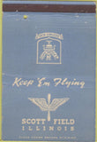 Matchbook Cover - Scott Field IL Keep Em Flying WWII postcard 40 Strike