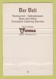 Matchbook Cover - Der Deli Dallas Richardson TX 40 Strike