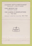 Matchbook Cover - Gabriel's Dinner Theater Holiday Inn Denver Colorado 40 Strike