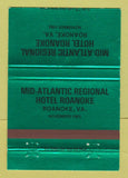 Matchbook Cover - Mid Atlantic Regional Hotel Roanoke VA 1985 40 Strike