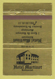 Matchbook Cover - Hotel Martinot Restaurant Martelange Luxembourg WEAR 40 Strike