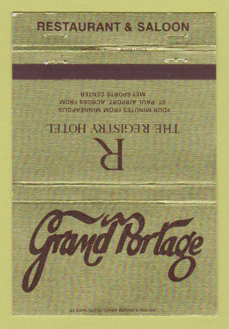 Matchbook Cover - Registry Hotel Minneapolis MN 40 Strike
