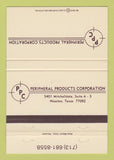 Matchbook Cover - Peripheral Products Corp Houston TX computers Diablo 40 Strike