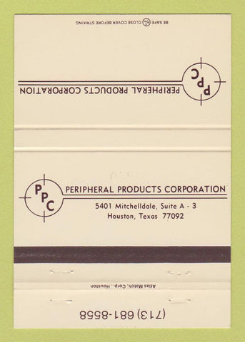 Matchbook Cover - Peripheral Products Corp Houston TX computers Diablo 40 Strike