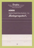 Matchbook Cover - Peripheral Products Corp Houston TX computers Diablo 40 Strike