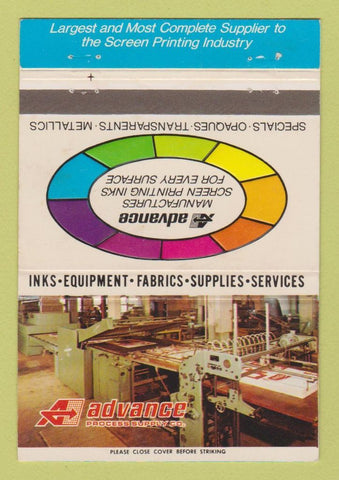 Matchbook Cover - Advance Printing Inks Chicago IL 40 Strike