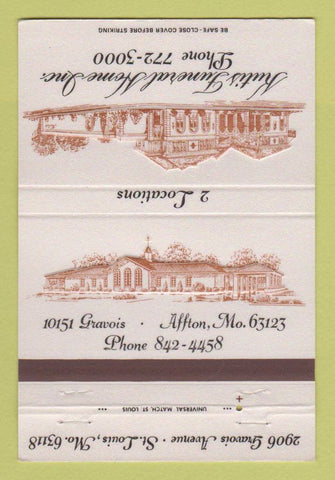 Matchbook Cover - Kutis Funeral Home ST Louis MO 40 Strike