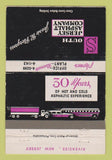 Matchbook Cover - South Jersey Asphalt Company Riverside NJ WEAR 40 Strike