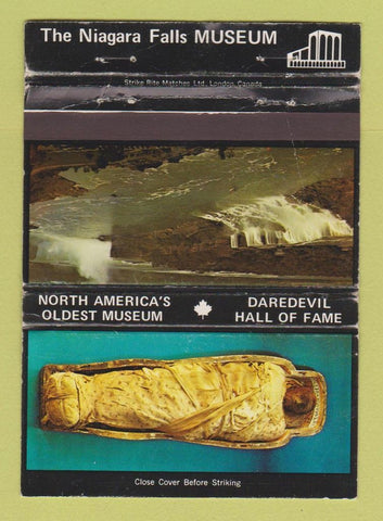 Matchbook Cover - Niagara Falls Museum ON Mummy WORN 40 Strike