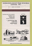 Matchbook Cover - Milwaukee County War Memorial Center WI 40 Strike