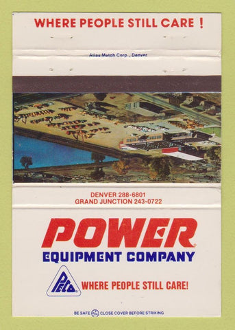 Matchbook Cover - Power Equipment Denver Grand Junction Colorado 40 Strike