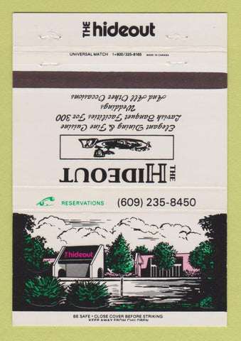 Matchbook Cover - The Hideout Restaurant Mount Laurel NJ 40 Strike