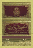 Matchbook Cover - Neil De Vaughn's Restaurant Monterey CA 40 Strike
