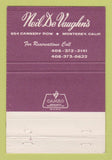 Matchbook Cover - Neil De Vaughn's Restaurant Monterey CA 40 Strike