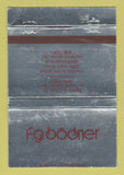 Matchbook Cover - FG Bodner Restaurant Miami Coconut Grove FL WORN 40 Strike