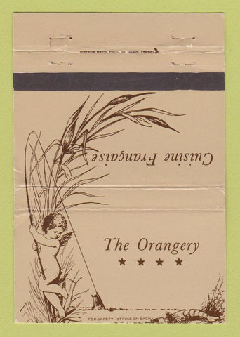 Matchbook Cover - The Orangery French Restaurant Knoxville TN 40 Strike