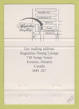 Matchbook Cover - Rugantino Restaurant Italian Toronto ON 40 Strike