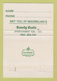 Matchbook Cover - Maximilian's Royal Oak MI WEAR 40 Strike