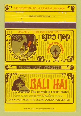 Matchbook Cover - Bali Hai Resort Motel Las Vegas NV 40 Strike