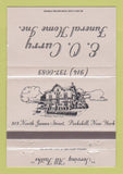 Matchbook Cover - EO Curry Funeral Home Peekskill NY 40 Strike