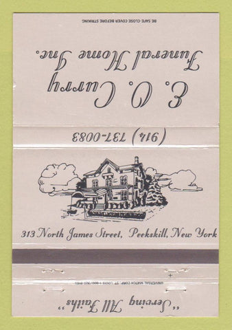 Matchbook Cover - EO Curry Funeral Home Peekskill NY 40 Strike