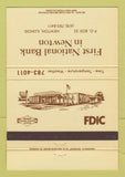 Matchbook Cover - First National Bank Newton IL 40 Strike