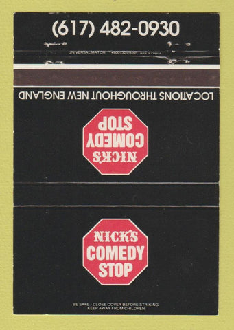 Matchbook Cover - Nick's Comedy Stop New England 40 Strike